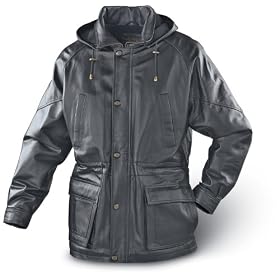Guide Gear� Leather Parka Black by Guide Gear