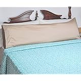 Body Pillow Pillowcase 100% cotton 300 thread count 21x60 Color: Camel