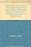 Small firms in the motor vehicle distribution and repair industry