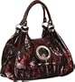 Patent Oversized ''Baxter'' Hobo - Red Wine