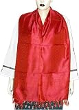 Silk Stole Wrap Scarf Jacquard Pattern Rectangular 22 x 72 (srft114)