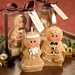 144PC FC9410 Adorable Gingerbread Bride & Groom Candle Favors Wedding Baby Showe