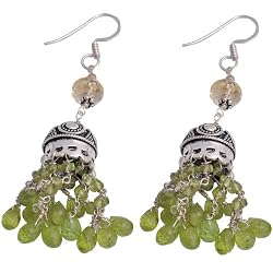 Sterling Silver Gemstone Peridot Jewelry 2.5 inches