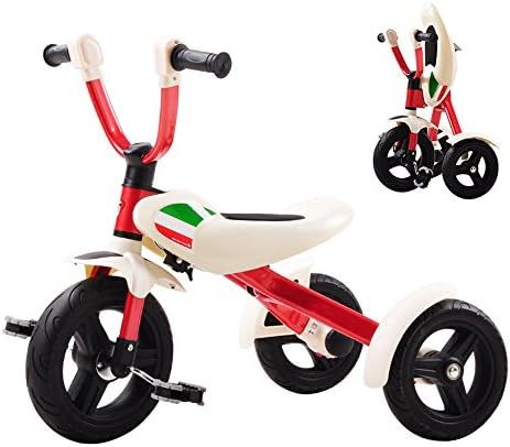 Lecoco Kids Folding Rid-on Trike,Pedal Tricycle Bike (Red)