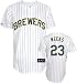 Rickie Weeks Jersey: Adult 2009 Majestic Alternate Pinstripe Replica #23 Milwaukee Brewers Jersey
