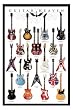 Guitar Heaven - Poster (Collection Of Classic Guitars, Strat, Tele, Les Paul, PRS, Flying V...) (Size: 24" x 36")