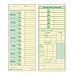 TOPS Weekly Job Cards, Green Ink Front and Back, 500-Count, 3.5 x 8.5 Inches, Manila (1291)