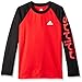 adidas Big Boys' Climalite Long Sleeve Tee, Light Scarlet/Black, Large/14-16