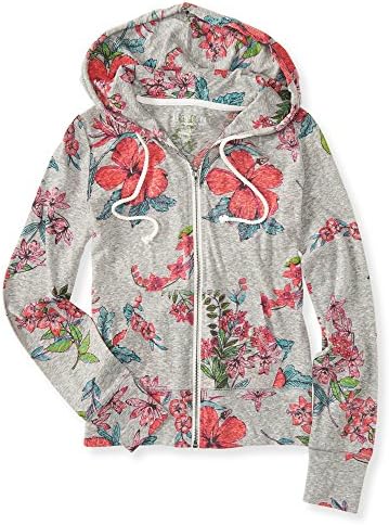 Aeropostale Women's Tropical Floral Full-Zip Hoodie 2Xl Patina