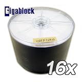 100pcs Gigablock DVD+R 16x 4.7GB 120Min White Inkjet Hub Printable Top