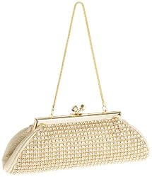 La Regale Small Stone Clutch with Chain