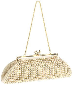 La Regale Small Stone Clutch with Chain