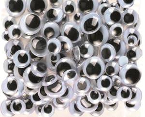 Black & White Wiggly/Wobbly/Googly Eyes 100pk