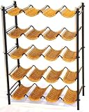 4D Concepts Wicker Wine Rack, Wicker/ Metal