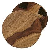 Architec Gripperwood 10-Inch Gourmet Sheesham Cutting Board, Round