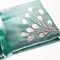 Silk Jewellery Roll, Emerald Green Silk with Embroidery, Fairtrade