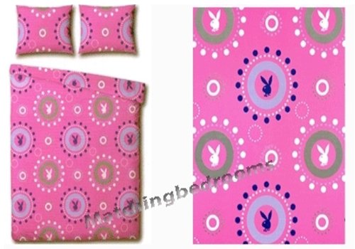 Playboy Bubbles Double Duvet/ Quilt Cover & 72 Curtains Set