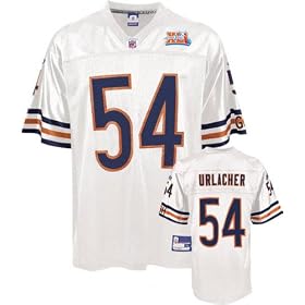 Brian Urlacher Chicago Bears White Super Bowl XLI Jersey