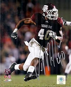 Signed Von Miller Picture - TEXAS AM 8X10 RED DENVERAUTOGRAPHS com - Autographed NFL Photos