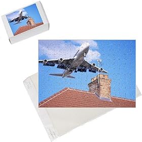 Photo Jigsaw Puzzle of Low-flying aircraft over rooftops near London Heathrow Airport, Greater London, from Robert Harding