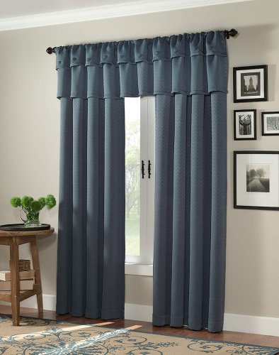 Solid Trellis Flip-Over Valance Pair