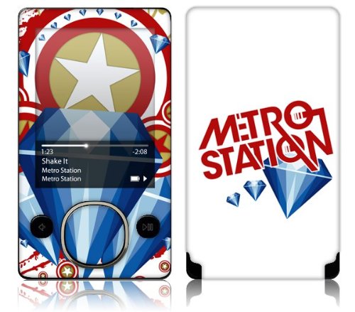  Music Skins MS-MSTA10165 Microsoft Zune- 80GB- Metro Station- Captain America Skin