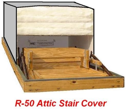 22x54 Attic Pull Down Stair Ladder Cover, R-50 Insulation by Battic Door