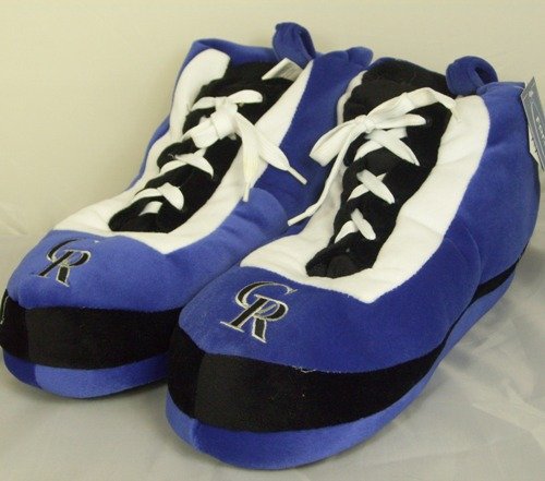 Colorado Rockies MLB Wrapped Logo Plush Sneaker Slippers