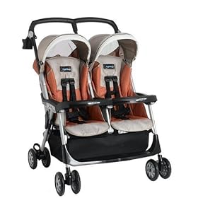 2006 Aria Twin Stroller MT in Ambra