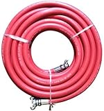 JGB Eagle Red Jackhammer Rubber Air Hose, 3/4" Universal (Chicago) Couplings, 50' Length