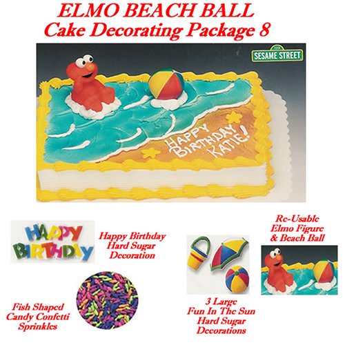 Elmo Cakes - Do-It-Yourself Cake Decorating Pkg. 8 SAVE $2.87 - by Decopac, Lucks