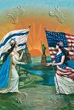 Art Poster, Jewish and American Friendship - 18.75 x 27.5