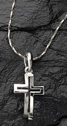 Pack of 4 Dimensions of Christ Silver Crossfish Pendant Necklaces