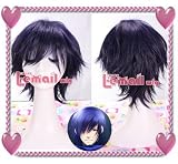 20-25cm Short Shadow Blue Vocaloid Kaito Cosplay Wig Ml14