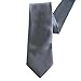 Towergem Extra Long Men's Tie Woven Jacquard Gray Plaid Necktie XL 63