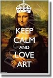 Keep Calm and Love Art - Mona Lisa with Crown - NEW Classroom Motivational Poster