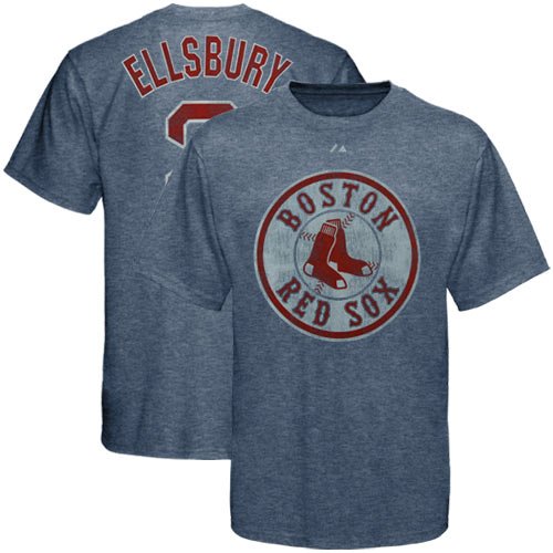 Majestic Jacoby Ellsbury Boston Red Sox Ballyard Legends Heathered T-shirt - Navy Blue (Large)
