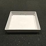 【4個入】アートストーン専用受皿/植木鉢ソーサー スクエア型/19ｃｍ ホワイト(白) 〔ガーデニング用品/園芸〕 生活用品 インテリア 雑貨 花 プランター [並行輸入品]