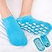 AYAOQIANG Moisturizing Gel Spa Socks for Moisturize Soften Repair Cracked Skin-2Pair(Pink + Blue) (Pink + Blue)