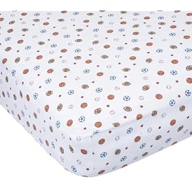 Carters Easy Fit Printed Crib Fitted Sheet