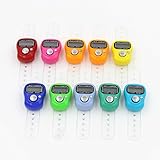 JomMart 小型 デジタル カウンター 計数器 数取器 指用 10個 セット (9色A) MJ0091