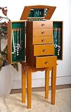Oak Jewelry Armoire Chest