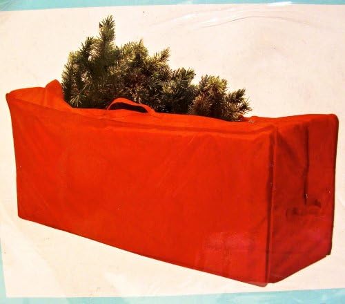 Seasonal Tree Storage Bag,handle,zipper Closure,red Polyester,48"x15"x20"