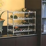 Chrome Plated 20 Bottle Stackable Wine Rack Holder