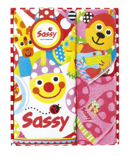 Sassy プリント･バスタオル＆ウォッシュタオルセット3P サーカスフレンズ/SA1300 NZSA93503