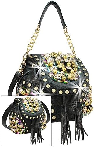 Ultra Decorated Convertible Handbag and Drawstring Backpack
