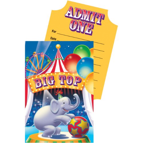Big Top Circus Pop up Invitations Pack of 8