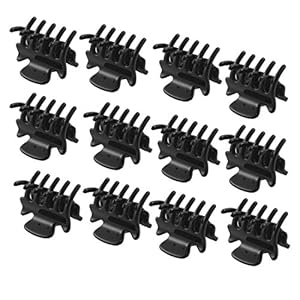 12 Pcs 1.1 Long Black Plastic Mini Hairpin 10 Claws Hair Clip Clamp for Ladies 12 Pcs 1.1 Long Black Plastic Mini Hairpin 10 Claws Hair Clip Clamp for Ladies