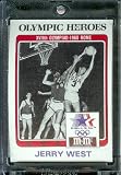 1984 Topps M&M Jerry West Basketball Olympic Heroes Trading Card - Mint Condition - In Protective Display Case!