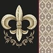 Cocktail Napkin, Fleur De Lis